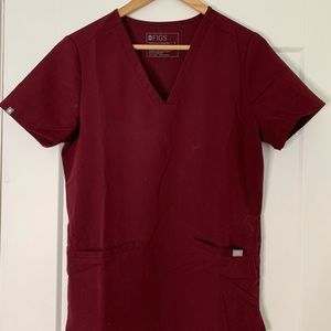 Figs Scrub Top - CASMA (size: S Color: Burgundy)